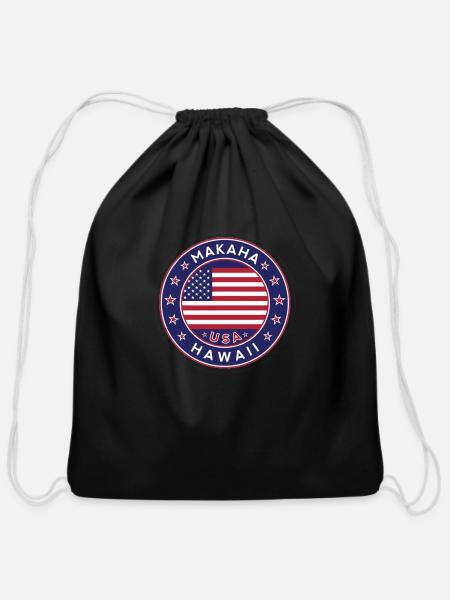 Boca Raton beach Boca Raton Florida - Cotton Drawstring Bag - black