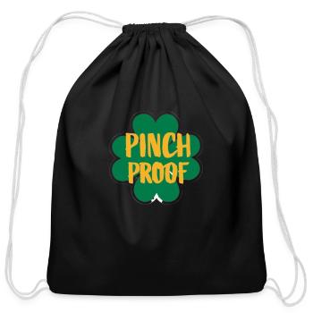 Pinch Proof - Cotton Drawstring Bag - black - Front