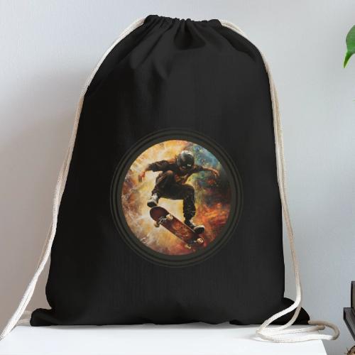 Skateboarding Flow - Cotton Drawstring Bag