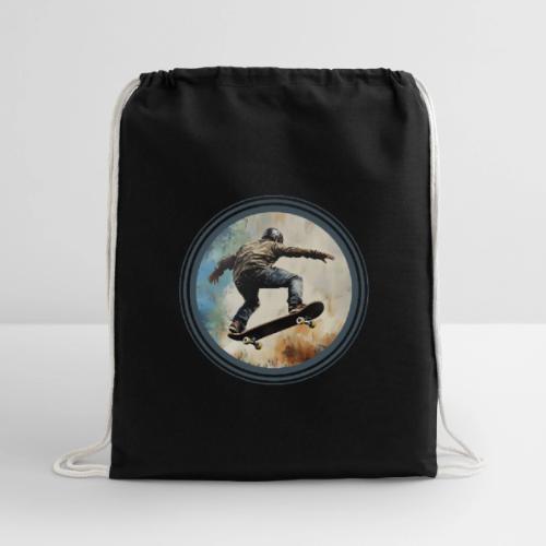 Skateboarding Energy - Cotton Drawstring Bag