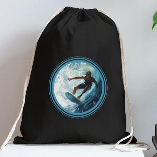 Surfing Freedom - Cotton Drawstring Bag