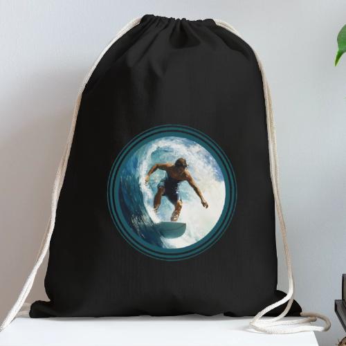 Surfing Horizon - Cotton Drawstring Bag