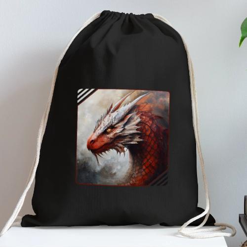 Mystic Dragon Realm - Cotton Drawstring Bag