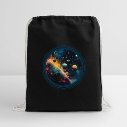 Painted Planetscape - Cotton Drawstring Bag