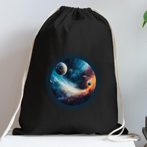 Planets Among Colors - Cotton Drawstring Bag