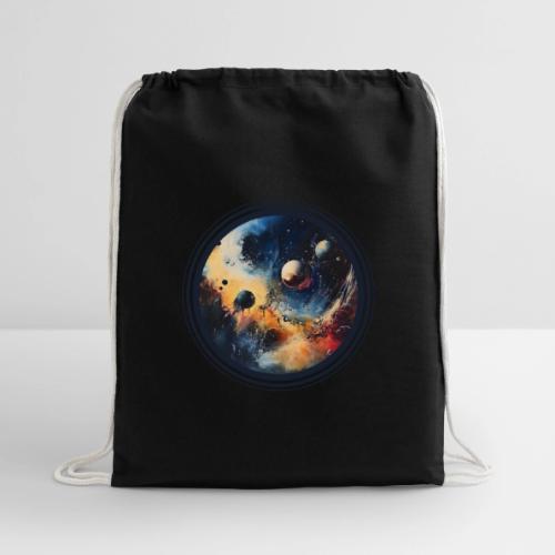 Chaotic Color Planets - Cotton Drawstring Bag