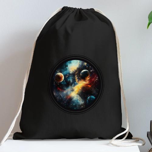 Painted Cosmos of Planets - Cotton Drawstring Bag