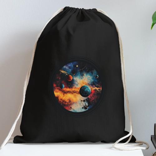 Cosmic Brush Planets - Cotton Drawstring Bag