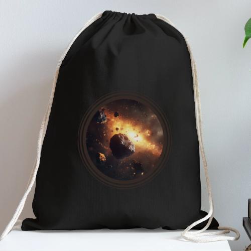 Asteroids Drift - Cotton Drawstring Bag
