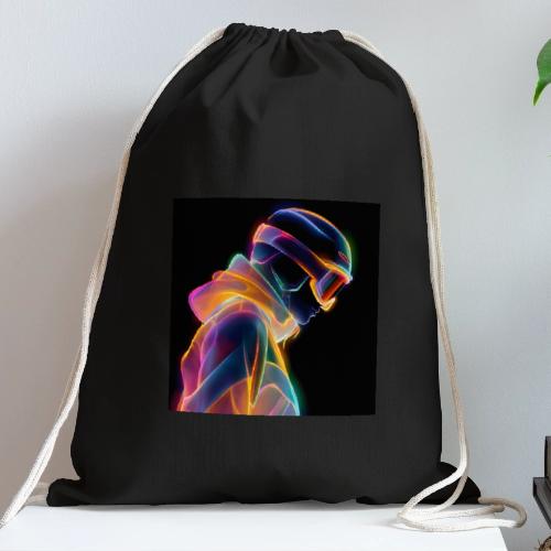 Snowboarding: Neon Gravity Ride - Cotton Drawstring Bag