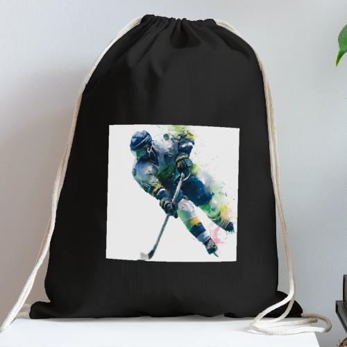 Hockey: Frozen Motion - Cotton Drawstring Bag