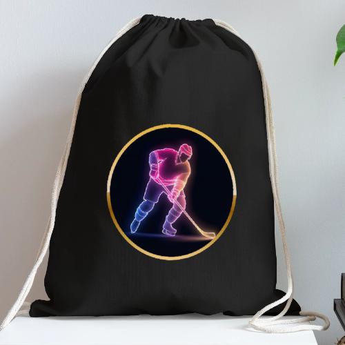 Hockey: Neon Ice Rush - Cotton Drawstring Bag