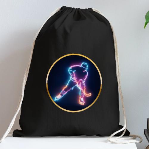 Golden Neon Hockey - Cotton Drawstring Bag