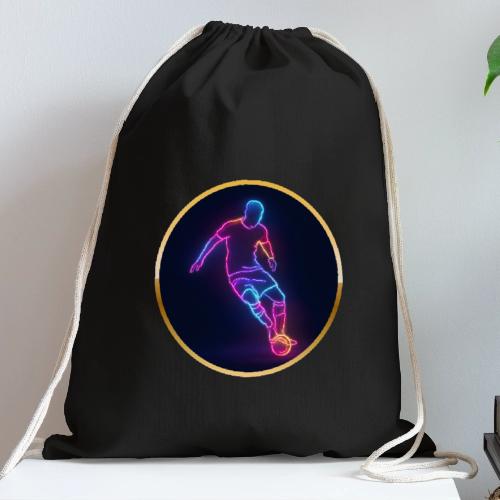 Soccer: Neon Golden Goal - Cotton Drawstring Bag