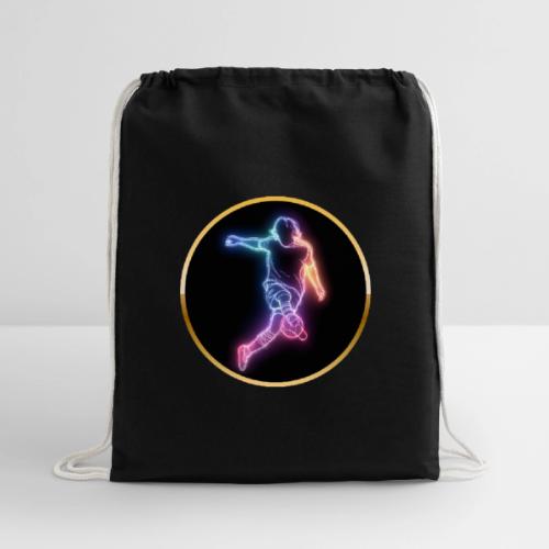 Soccer: Neon Goal Fusion - Cotton Drawstring Bag