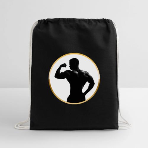 Bodybuilder: Classic Flex Emblem - Cotton Drawstring Bag