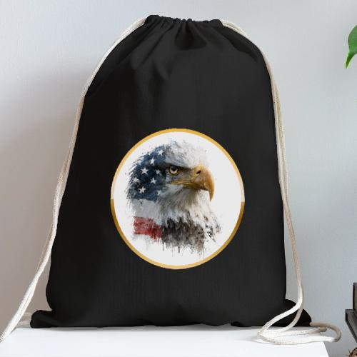 USA: Patriot Wing Emblem - Cotton Drawstring Bag