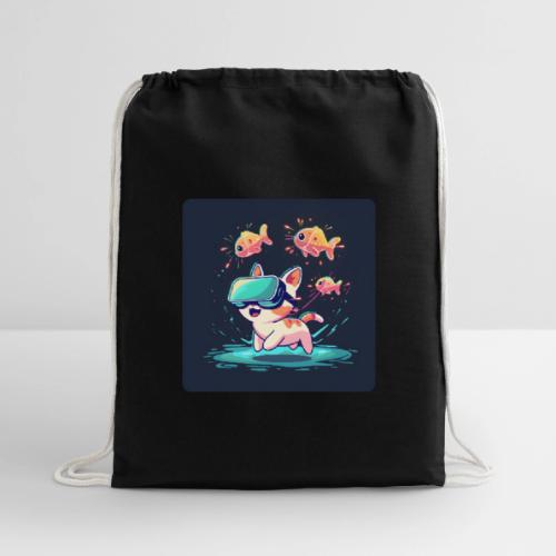 Virtual Kitty Quest - Cotton Drawstring Bag