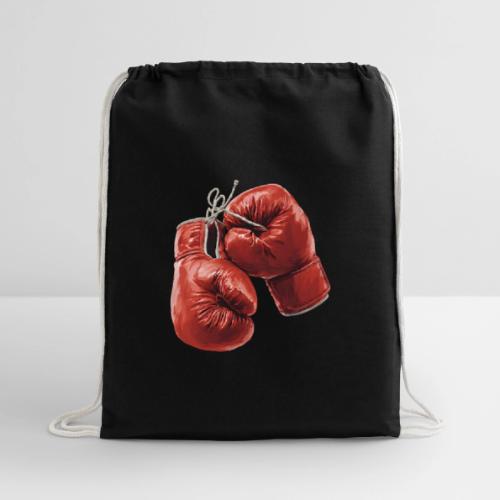 Boxing: Hanging Gloves Icon - Cotton Drawstring Bag