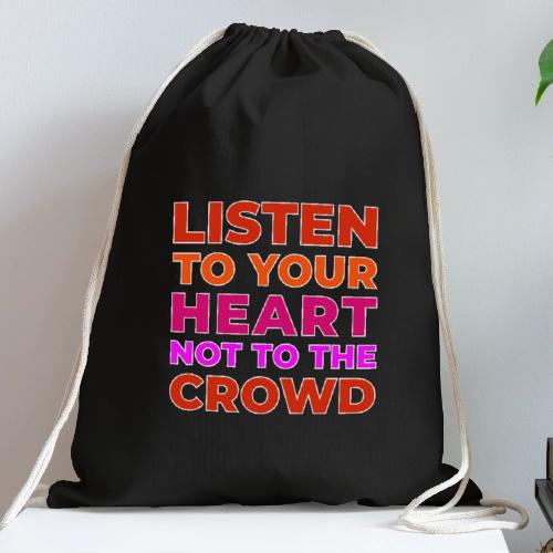 Heart Over Hype - Cotton Drawstring Bag