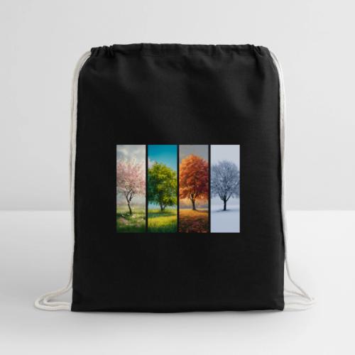 The four Seasons - Cotton Drawstring Bag