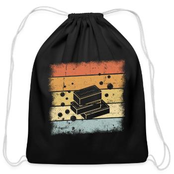 Making Soap - Cotton Drawstring Bag - black - Front