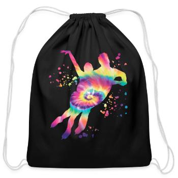 Ice Skater Figure Skating Ice Skating - Cotton Drawstring Bag - black - Front