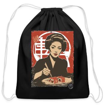 Sushi Meal – A Feast of Flavors - Cotton Drawstring Bag - black - Front