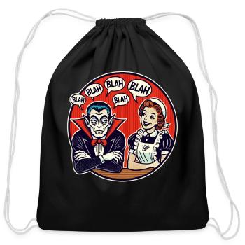 Grumpy Vampire & Chatty Housewife - Cotton Drawstring Bag - black - Front