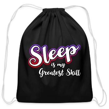 Sleep Skills - Cotton Drawstring Bag - black - Front