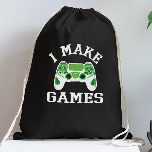 I Make Games - Game Dev - Cotton Drawstring Bag