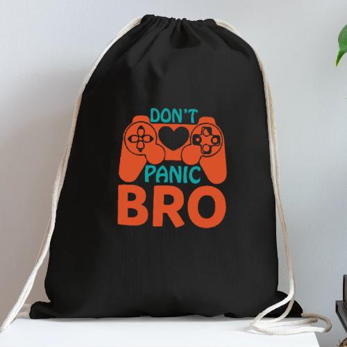 Don't Panic Bro! Heart Gamer - Cotton Drawstring Bag