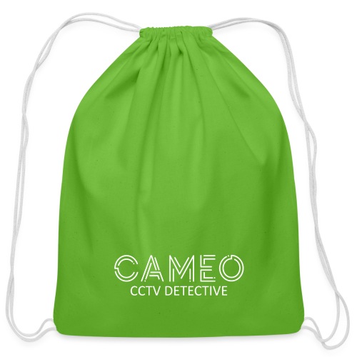 CAMEO CCTV Detective (White Logo) - Cotton Drawstring Bag
