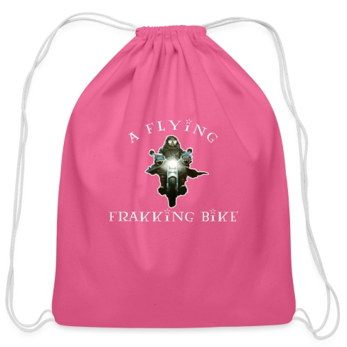 A Flying Frakking Bike - Cotton Drawstring Bag