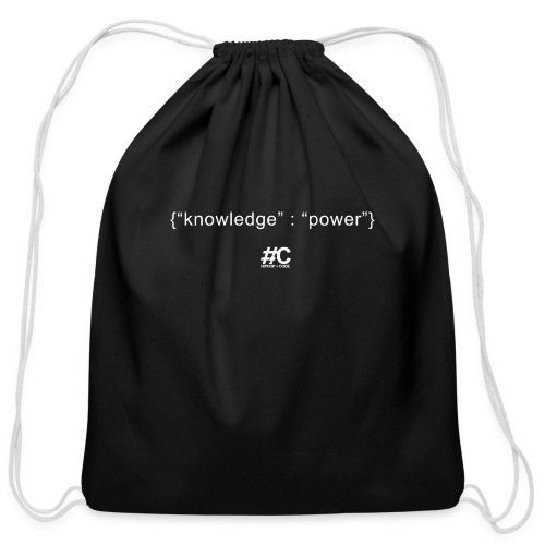 knowledge is the key - Cotton Drawstring Bag