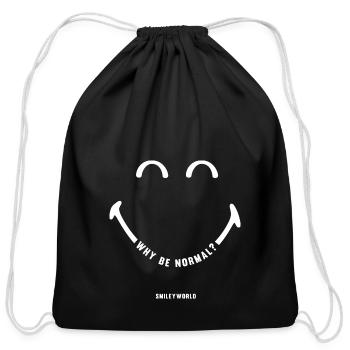 SmileyWorld Why Be Normal? - Sac à cordon en coton - noir - Devant