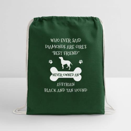 Best Friend Is Austrian Black And Tan Hound Cool - Cotton Drawstring Bag