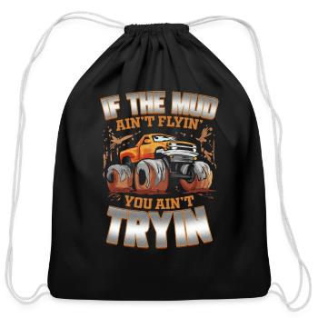 Mud Bogging Truck Mudding Racing - Cotton Drawstring Bag - black - Front