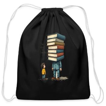 Too Smart to Function - Cotton Drawstring Bag - black - Front