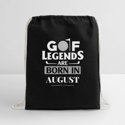 Golf Legends Born In August - Birthday Golf Gift - Cotton Drawstring Bag