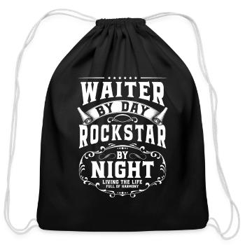 Waiter Profession Cocktail - Cotton Drawstring Bag - black - Front