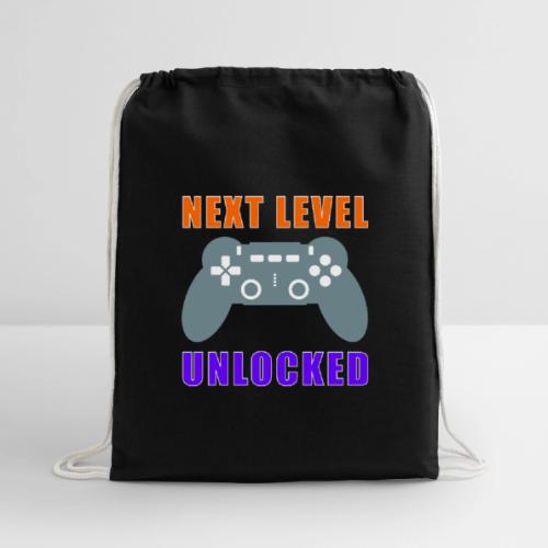 Next Level Unlocked Gamer Design - Cotton Drawstring Bag