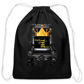 Latin Kings Power to the King inspired design - Cotton Drawstring Bag - black - Front