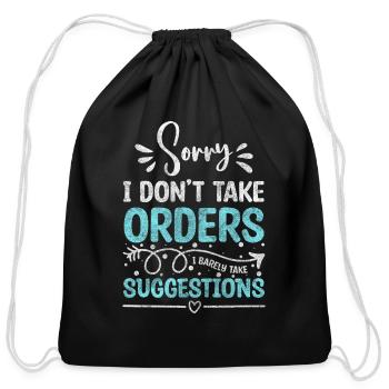 Waiter Professional Drinks Gastro - Cotton Drawstring Bag - black - Front
