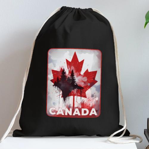 Canada's Maple Leaf Pride - Cotton Drawstring Bag