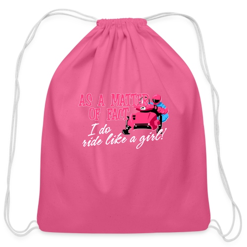 Ride Like a Girl - Cotton Drawstring Bag