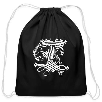 Medieval Core Medieval Initials Castle Core - Cotton Drawstring Bag - black - Front