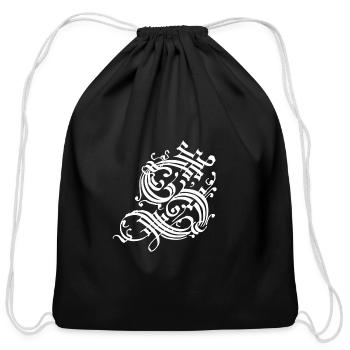Medieval Core Medieval Initials Castle Core - Cotton Drawstring Bag - black - Front