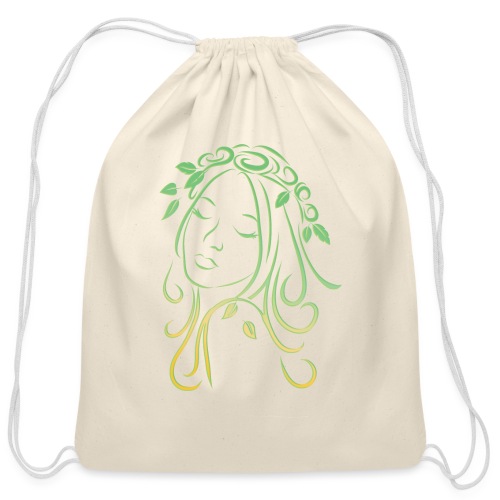 Zodiac VIRGO Woman Earth Star Sign - Cotton Drawstring Bag
