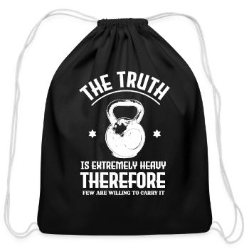 Truth is Heavy - Cotton Drawstring Bag - black - Front